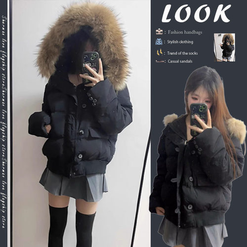 秋冬2024新款bf原宿风保暖棉衣女