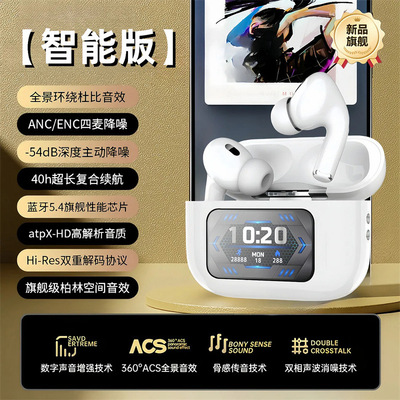 华强北新款九代蓝牙耳机彩屏可触控放丢失降噪air适用14 IOS 15pr