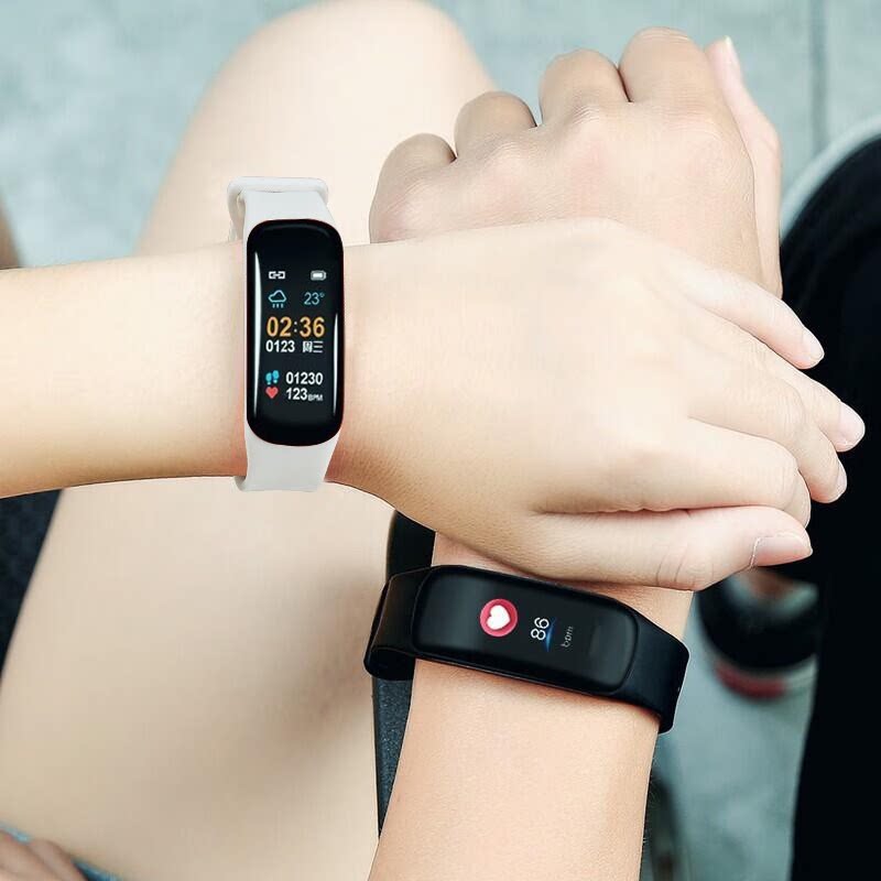 여성용 새 시계 스마트 팔찌 여성용 컬러 스크린 혈압 팔찌 심박수 여성용 스포츠 단계 계산 다기능