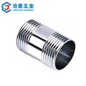 不锈钢无缝外丝304 201双头外丝加长钢管外丝圆管外丝接头DN8 100