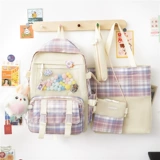 Ранец, сумка через плечо, свежий милый комплект, рюкзак, для средней школы