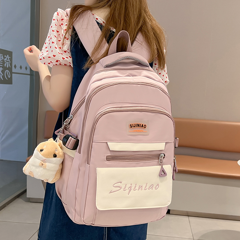 书包女韩版夏季初中学生高中大容量旅行电脑包三到六年级双肩背包