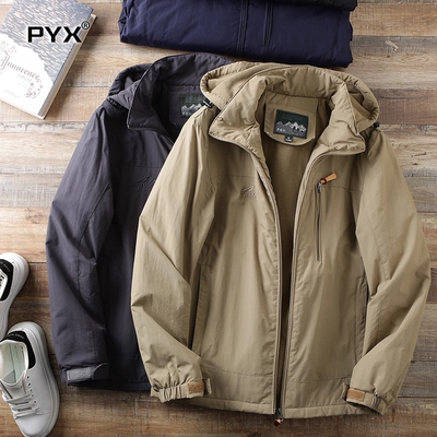 户外软壳冲锋衣男士外套2025新款爆款秋冬季加绒加厚夹克男款棉服