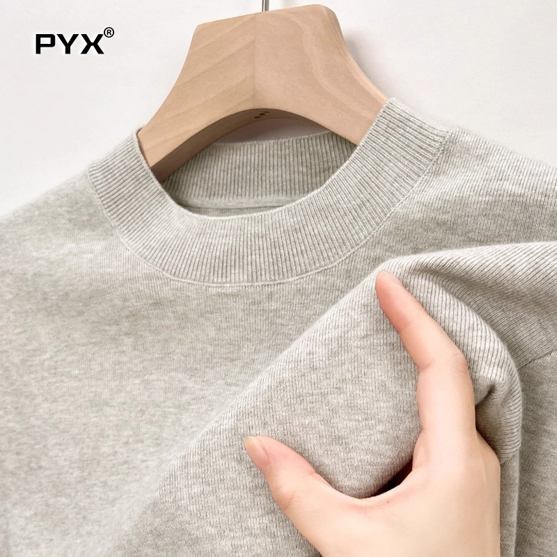 高端含羊毛针织衫男士毛衣2025新款秋冬季圆领保暖打底衫男款上衣