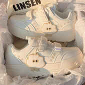 儿童皮面防滑小白鞋 童鞋 2026新款 春秋款 中大童学生休闲 女童运动鞋