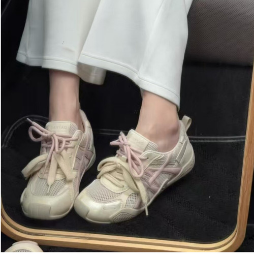 女童网面透气运动鞋2026新款大童女孩软底防滑夏季百搭休闲德训鞋