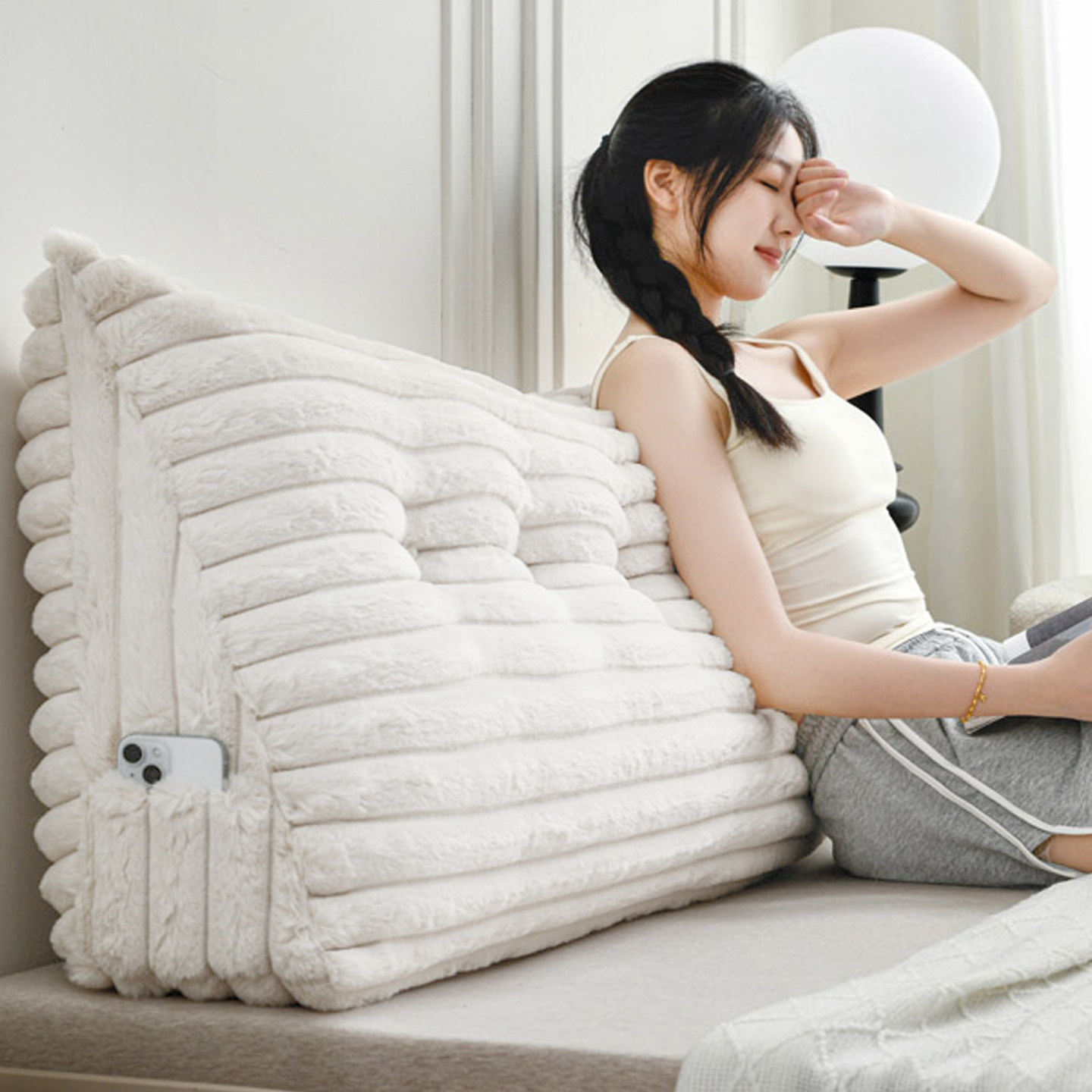 新款床头靠垫床上三角靠枕大靠背护腰垫背客厅飘窗沙发榻榻米软包