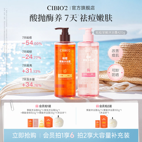 cibio2希蓓欧仲夏西柚果酸沐浴露
