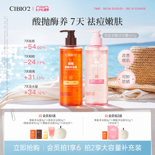 cibio2希蓓欧仲夏西柚果酸沐浴露