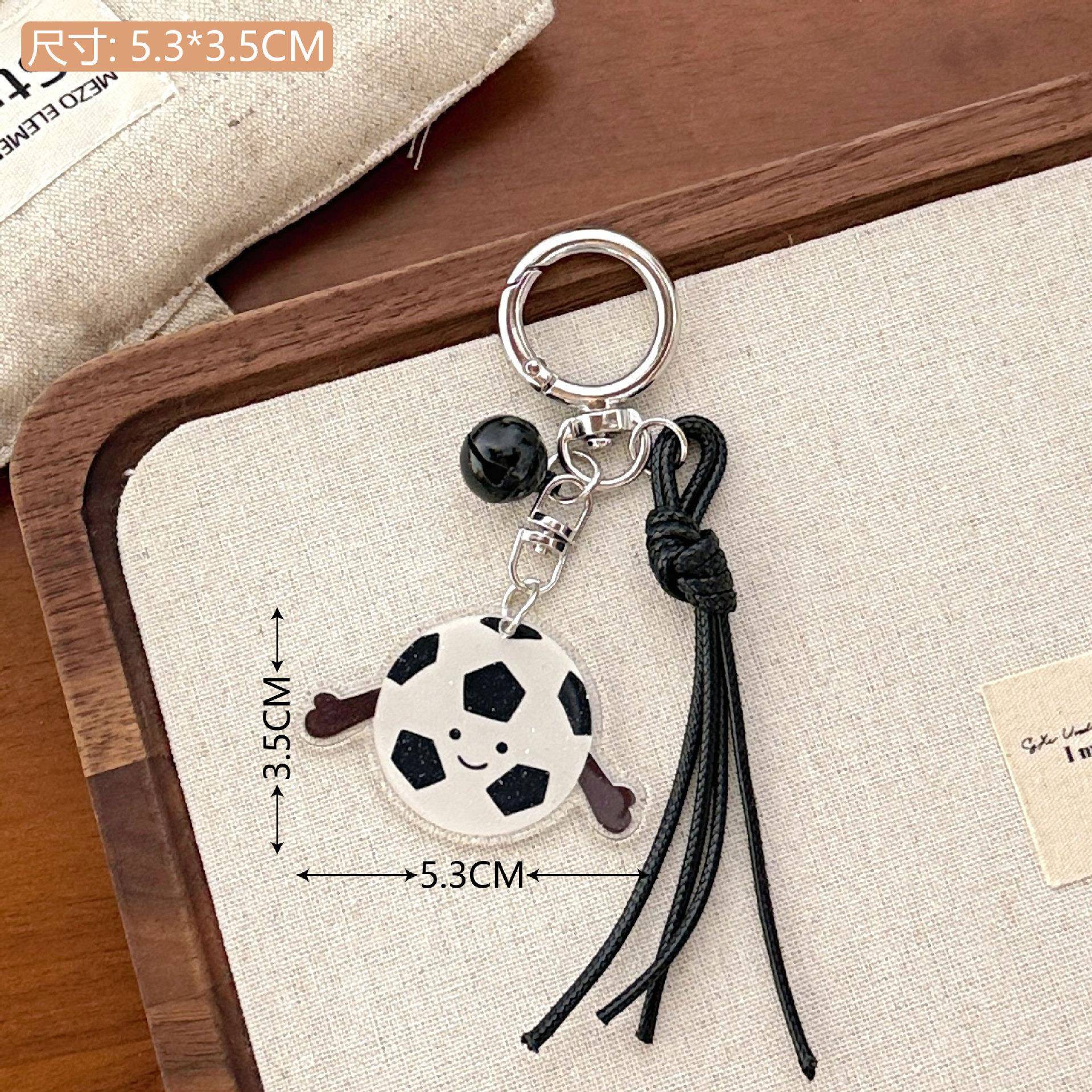 球类挂件亚克力钥匙扣卡通网球足球羽毛球书包挂件创意实用小礼物