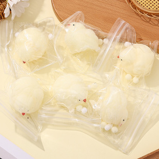 创意仿真鸡仔捏捏烂泥感可爱小鸡仔软胶捏捏乐植绒小鸡玩具