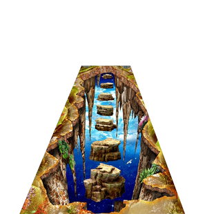 可裁剪3d惊险刺激走廊过道地毯长条楼梯楼道满铺地垫定制门口垫子