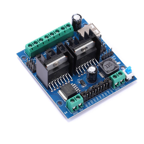 智能小车驱动板双路L298N电机驱动模块四路直流减速马达驱动模块