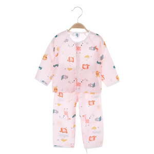 睡衣纯棉婴儿纱布女童空调家居服