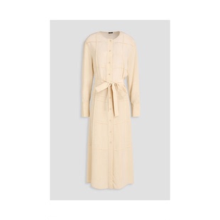 JOSEPH 细褶真丝双绉中长连衣裙女裙子女婚礼裙OL风ins Helene