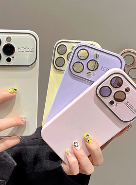 秒变17高级感纯色自带镜头膜适用苹果16手机壳iphone17promax新款15液态硅胶软13女12防摔16pro全包17pro爆款