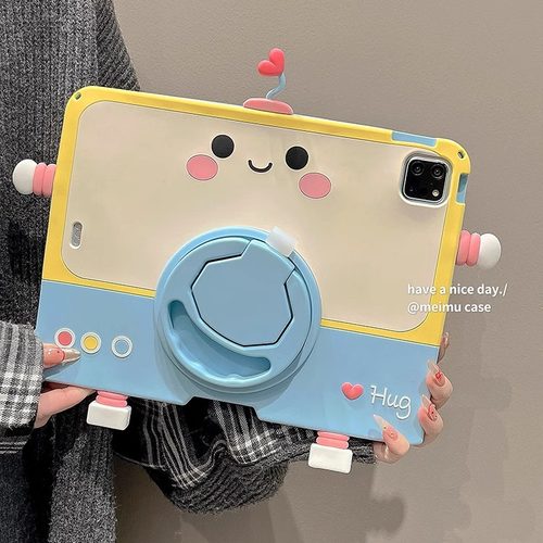 可爱卡通机器人适用iPad保护套