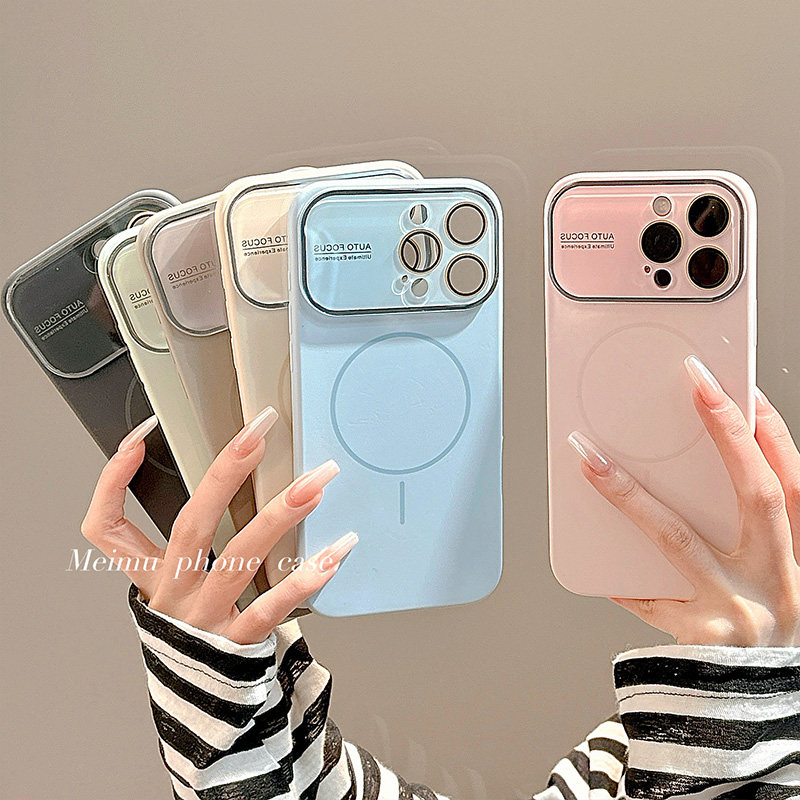 简约纯色液态磁吸适用苹果手机壳