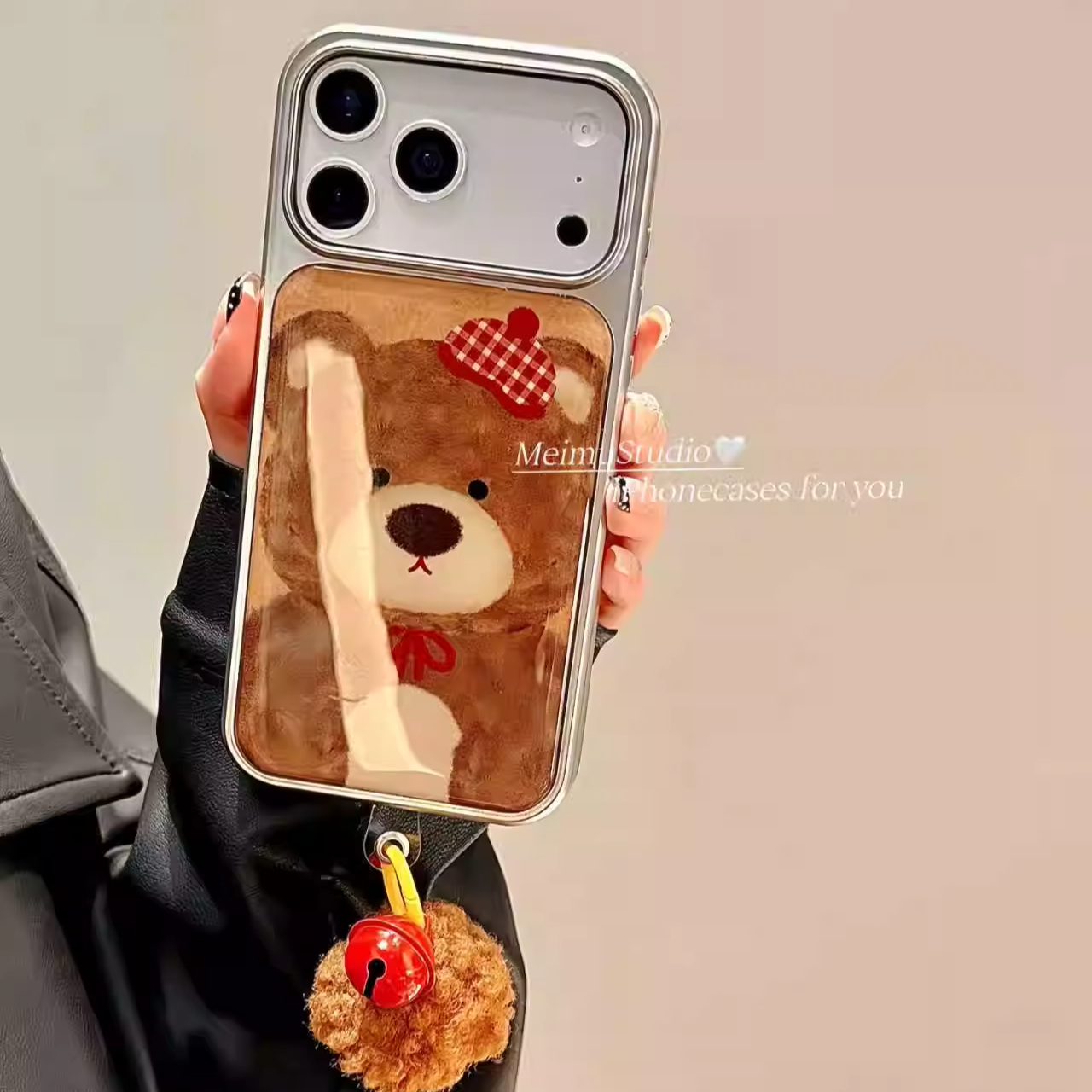 可爱卡通小熊适用苹果电镀手机壳
