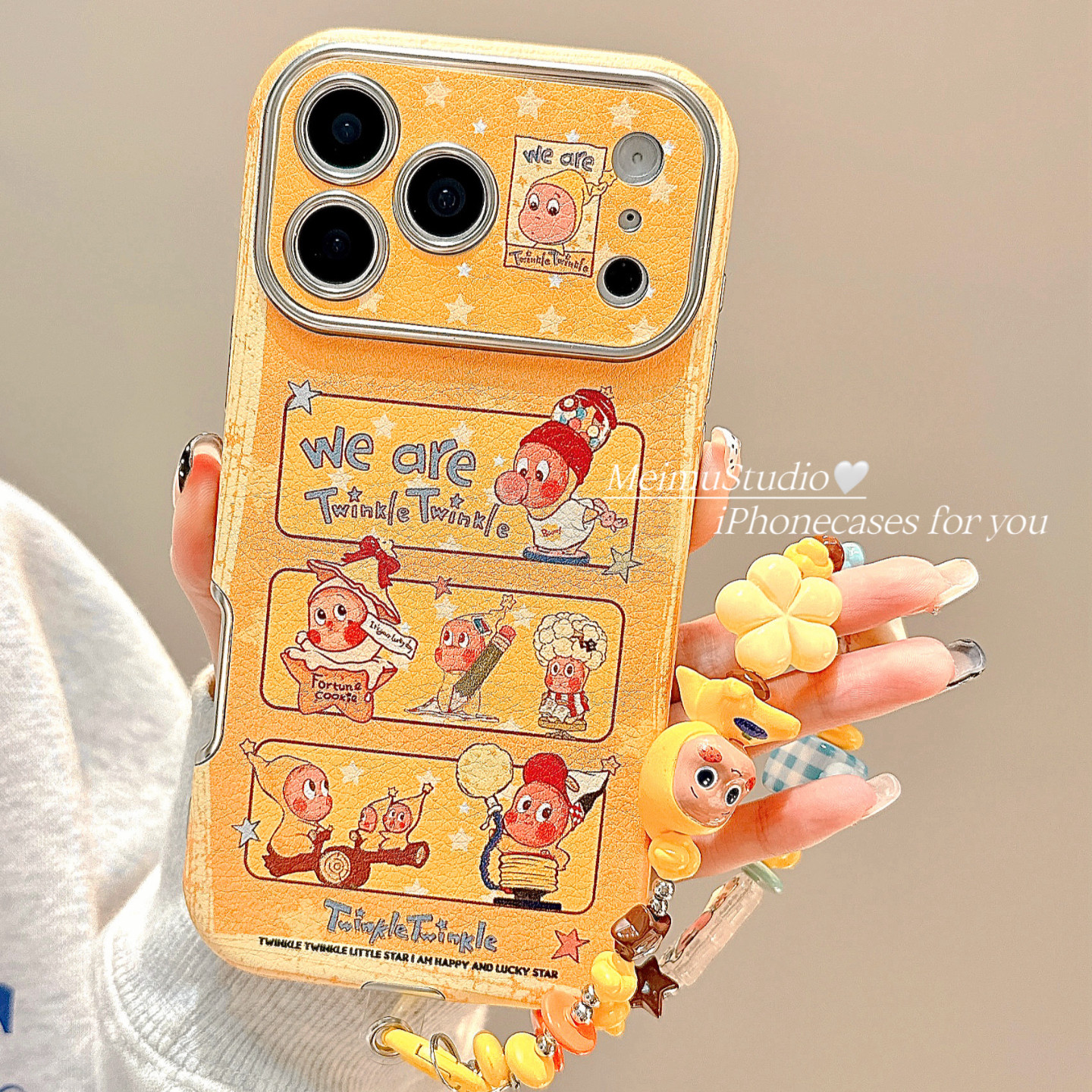 可爱卡通星星人适用苹果手机壳