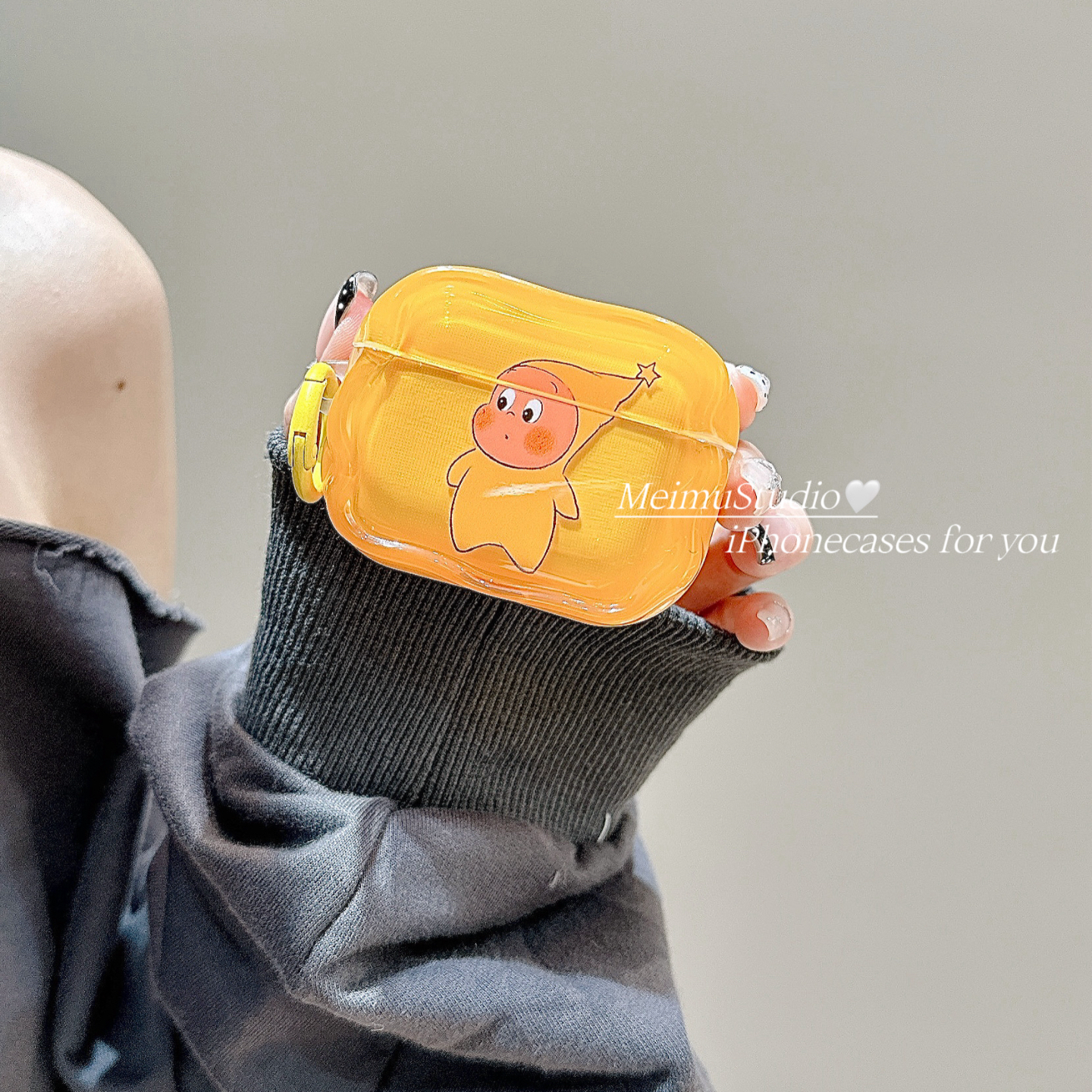 可爱卡通星星人适用苹果耳机壳