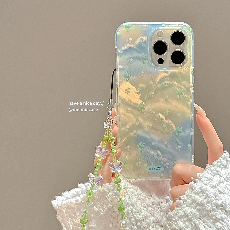 日韩晕染郁金香适用苹果手机壳