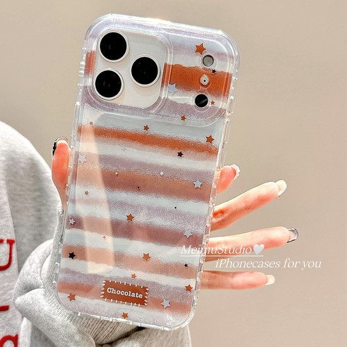 韩风ins条纹星星适用苹果手机壳