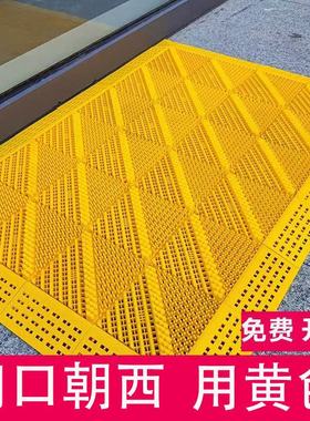 金色地垫黄色门垫家用入户脚垫风水户外防滑地垫室外大门地毯定制
