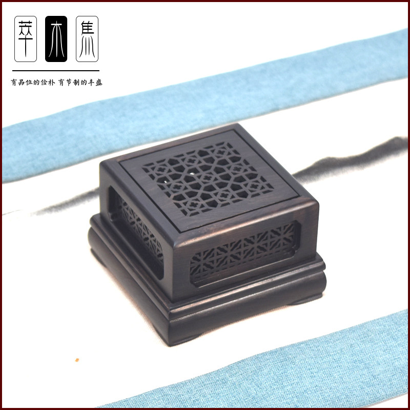 紫光檀镂空方香炉古典木制熏香炉中式礼品文玩客厅软装书房瑜伽房,家居饰品,香薰炉,淘宝优惠券,粉丝福利购,淘宝优惠卷