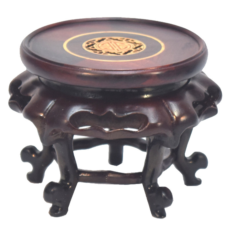 大红酸枝花瓶底座古典红木香几摆件瓷器宝瓶底座工艺品茶具展示柜