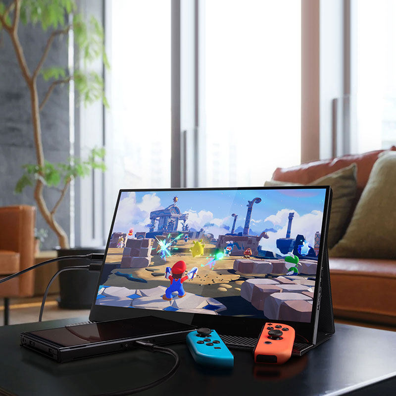 INTEHILL 13.3 인치 터치 휴대용 모니터 컴퓨터 분할 화면 PS5 휴대용 화면 스위치 외부 화면