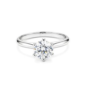 蒂芙星钻18K金培育钻石河南人工人造钻石T家经典六爪一克拉钻戒