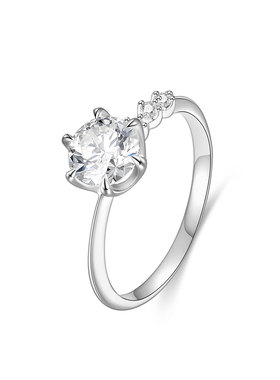 蒂芙星钻铂金PT950培育钻石戒指天穹星冕钻戒轻奢精致送礼情人节