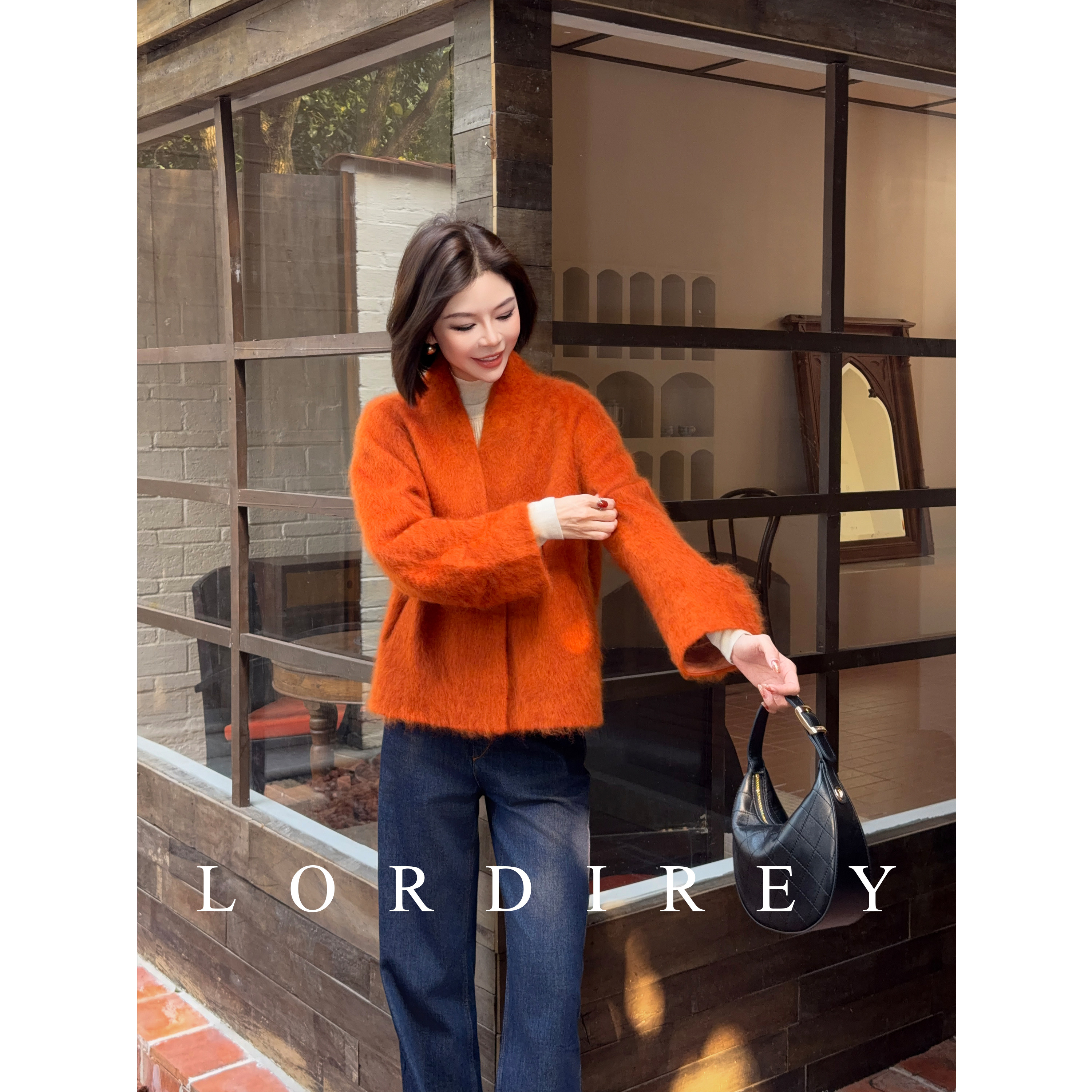 LORDIREY/【小大衣】山羊绒羊毛大衣女宽松软糯气质松弛感外套