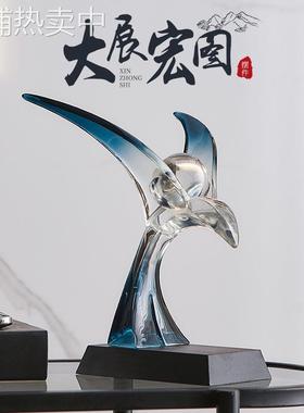 轻奢高档酒柜摆件家居客厅玄关软装饰品办公室桌面高级感大展宏图