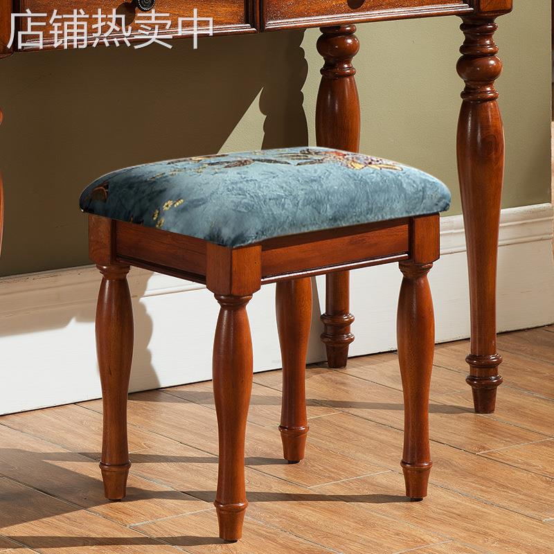 欧式全实木梳妆台凳子化妆凳美式卧室古筝家具特价清仓客厅小椅子