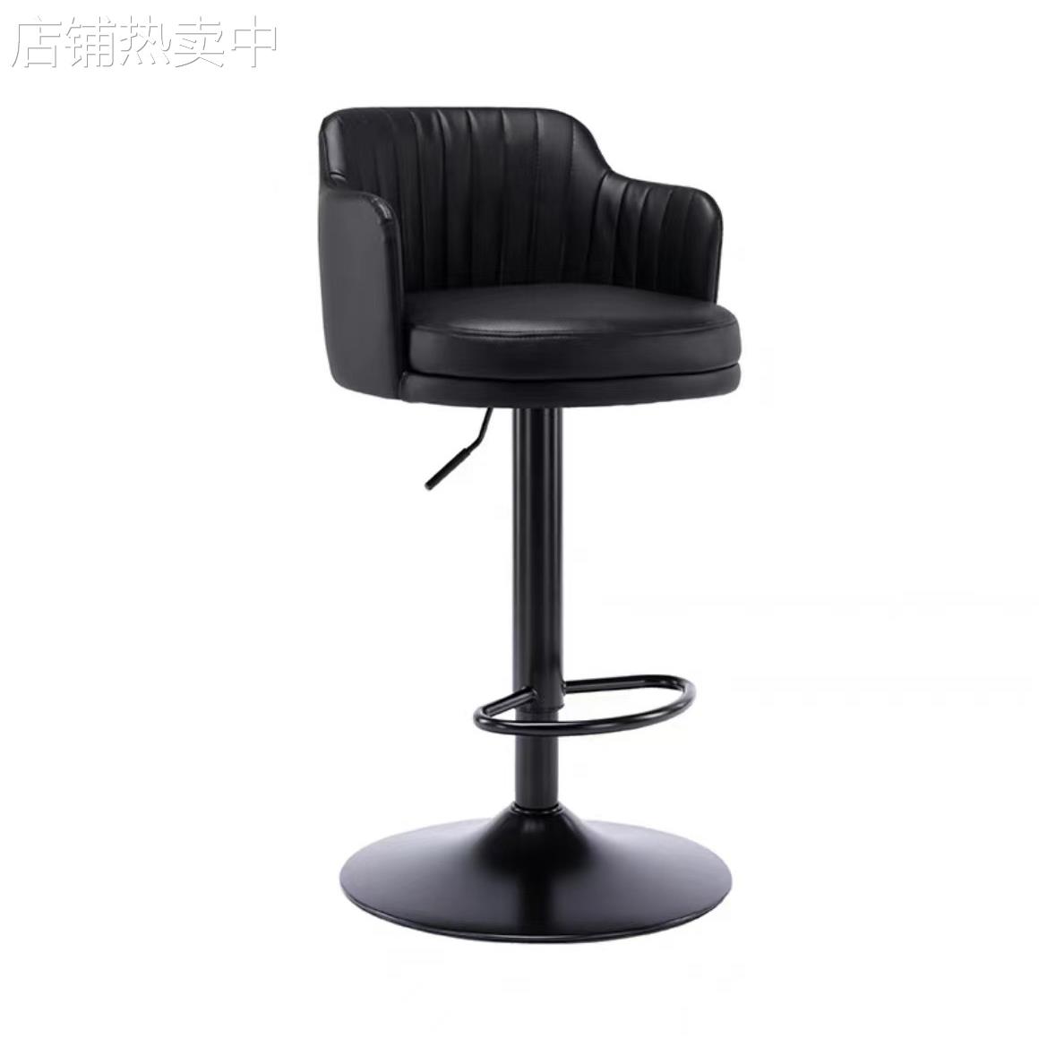 现代简约吧台椅酒吧椅咖啡厅奶茶店商场休闲区接待发高软包椅子