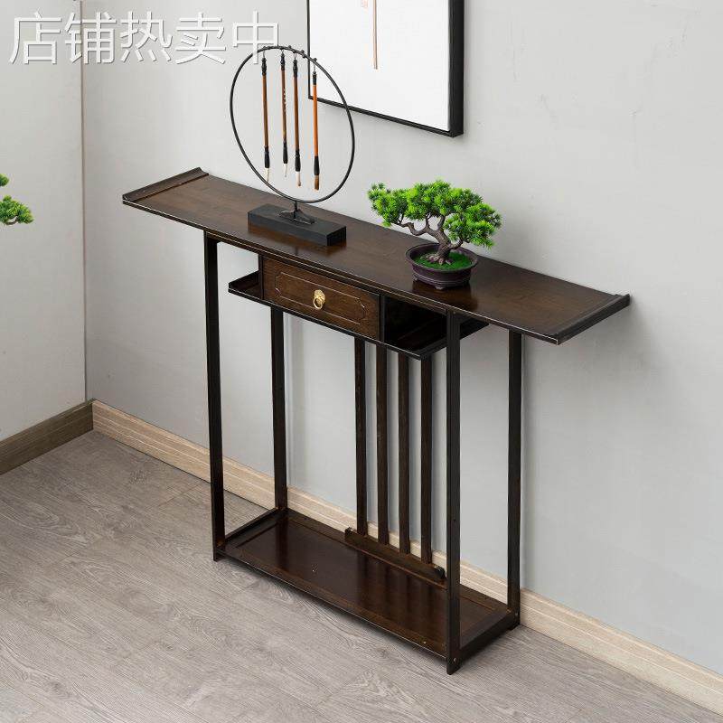 新中式供桌玄关桌子佛龛香案现代简约家用靠墙台奉窄小条案置物架