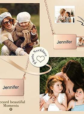 跨境亚马逊爆款个性创意抽拉式照片信封项链欧美节日饰品