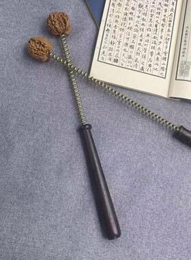 鸡翅木按摩锤敲打背部肩颈经络穴位手持不求人实木弹簧全身适用