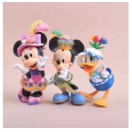 婚庆白色婚纱米奇米妮唐老鸭黛西手办蛋糕摆件米老鼠公仔玩具模型