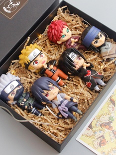 火影忍者手办模型全套公仔Q版 鸣人佐助卡卡西我爱罗鼬摆件礼盒装