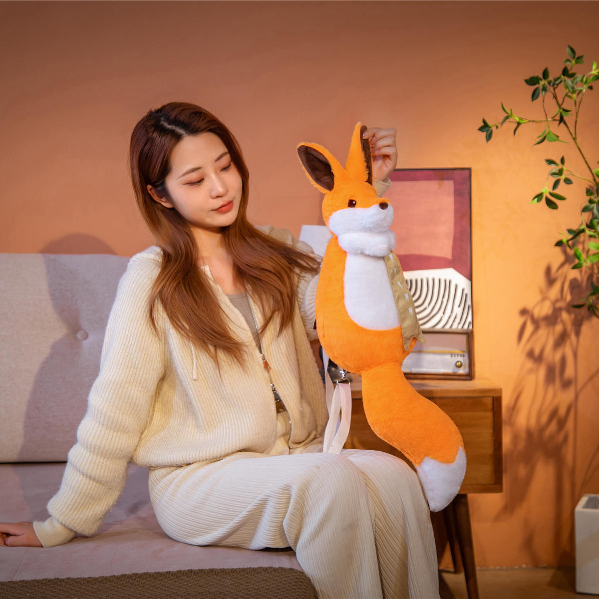 光遇cos小狐狸玩偶斜挎包单肩背包抱枕毛绒玩具游戏周边公仔娃娃