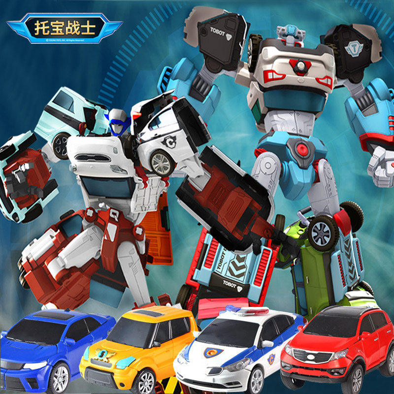 托宝战士x兄弟变形玩具机器人汽车合体金刚泰坦儿童男孩正版迷你y