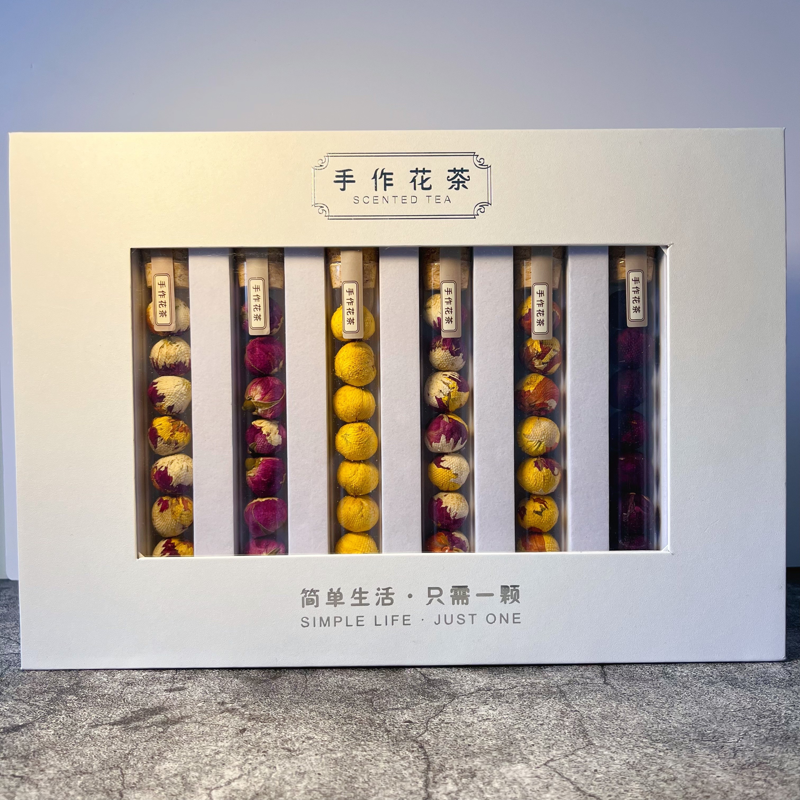 手作龙珠花茶礼盒6种组合玫瑰茉莉洛神皇菊枸生日节日礼物大礼盒