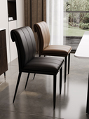 意大利极简主义轻豪华家庭餐椅设计师高端餐厅靠背椅现代简单 餐