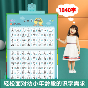 幼儿园识字神器3000学习卡片儿童一年级点读认字书早教机有声挂图