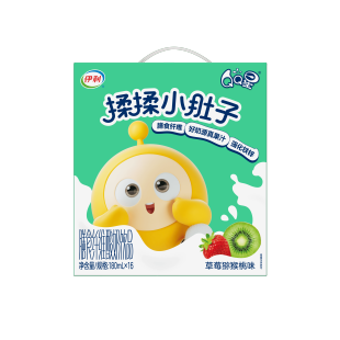 7月生产 揉揉小肚子草莓猕猴桃/水蜜桃桑葚  180ml*16盒