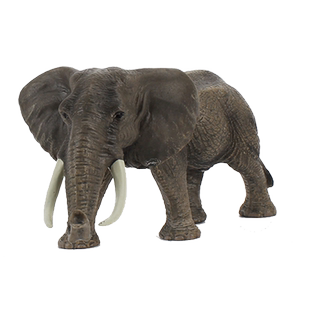 儿童仿真大象玩具模型动物园非洲象亚洲象长毛猛犸象男孩礼物