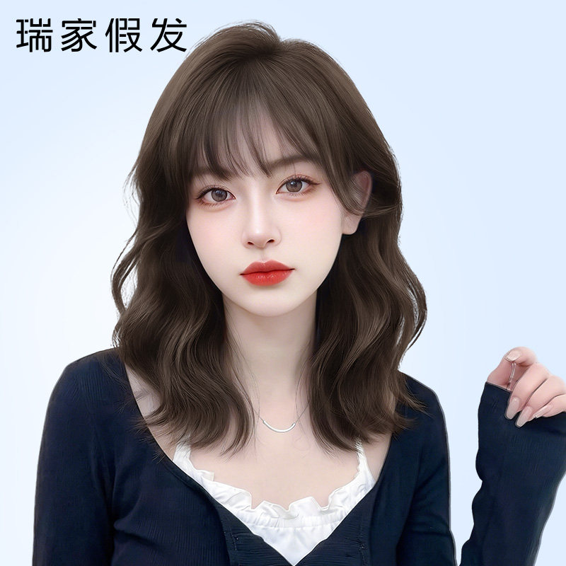 瑞家全手织法式刘海芭比卷假发